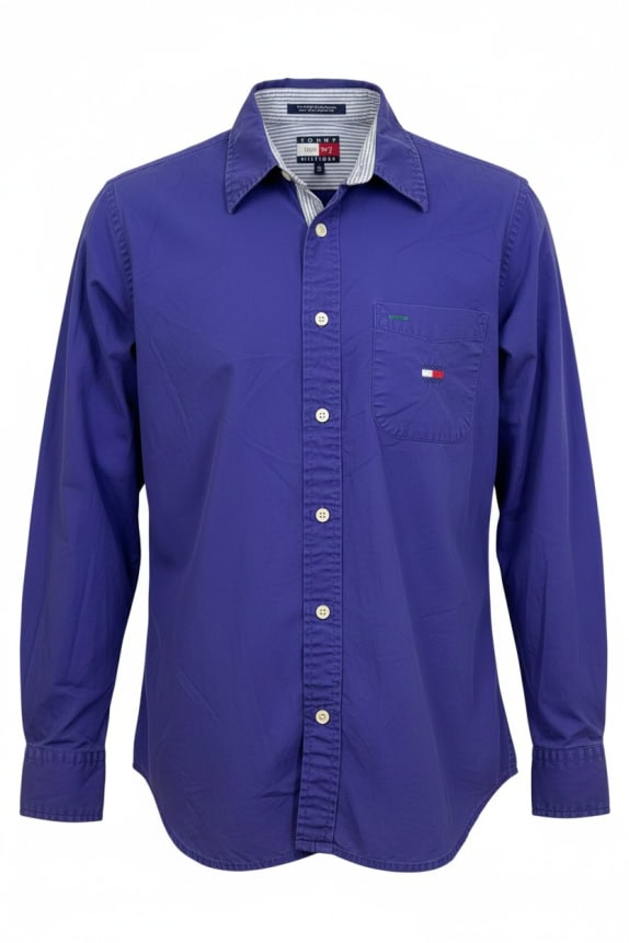 TOMMY HILFIGER Πουκάμισο 90s Embroidered Logo Μπλε UNISEX M