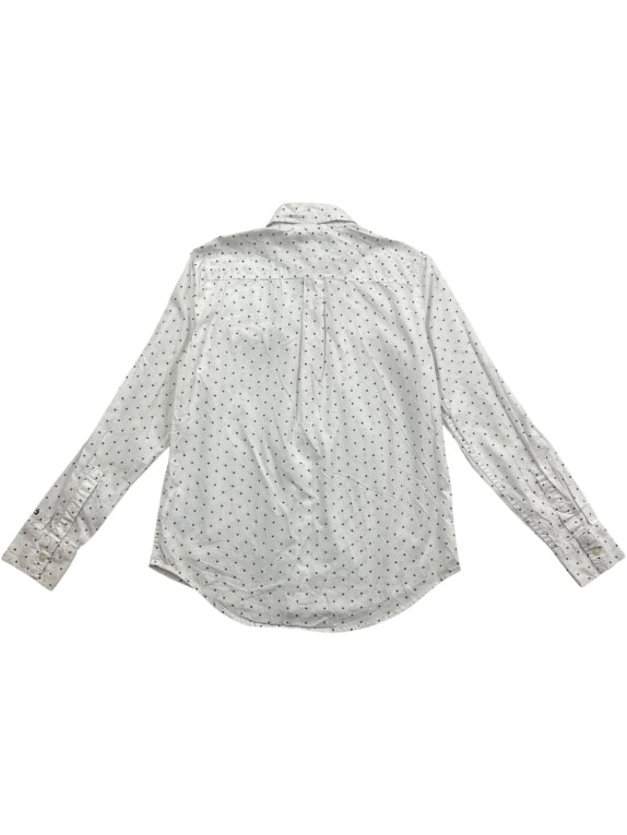TOMMY HILFIGER Camicia a stelline relaxed fit con logo bianca da donna XS