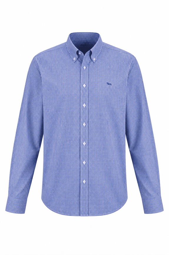 HARMONT & BLAINE ΠΟΥΚΑΜΙΣΟ BUTTON DOWN GINGHAM ΜΠΛΕ ΑΝΤΡΙΚΟ PRE OWNED XXL