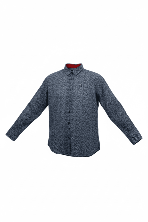 TOMMY HILFIGER ΠΟΥΚΑΜΙΣΟ CASUAL LOGO ΜΠΛΕ ΑΝΔΡΙΚΟ XL