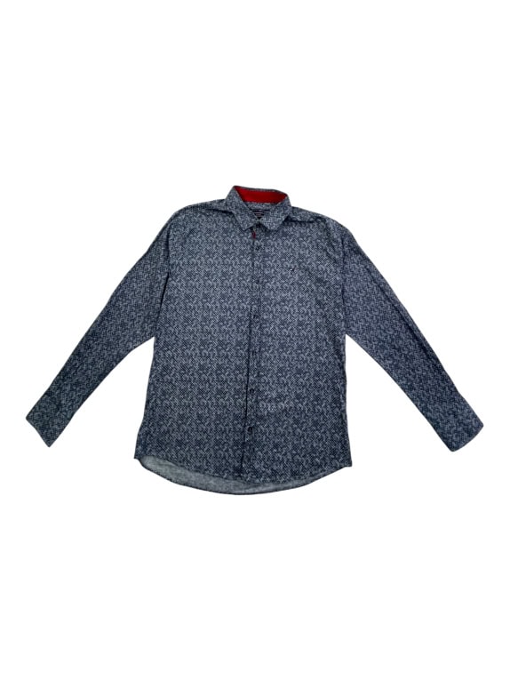 TOMMY HILFIGER CAMICIA CASUAL LOGO BLU DA UOMO XL