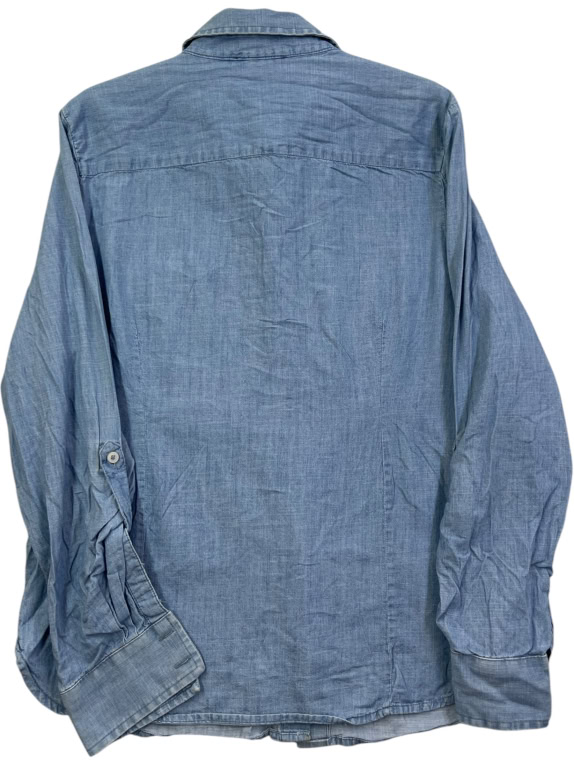 TOMMY HILFIGER CASUAL SHIRT LOGO BLUE UNISEX S pre-owned