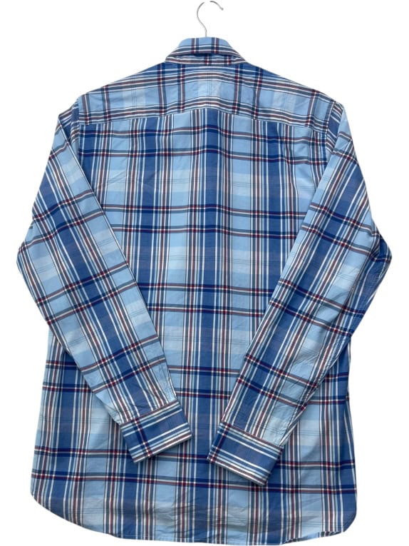 TOMMY HILFIGER SHIRT CHECKED BLUE MALE M pre-owned