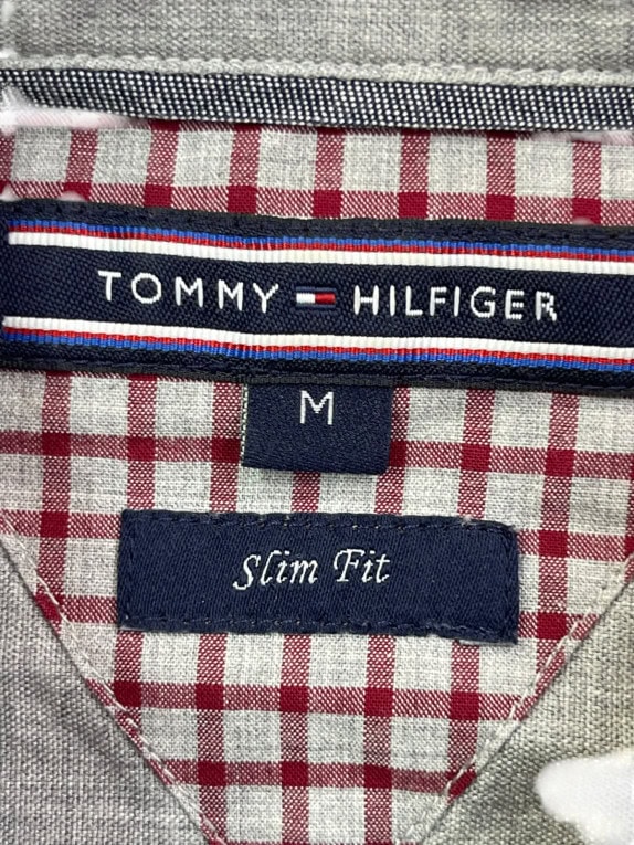 TOMMY HILFIGER CAMICIA CLASSICA GRIGIA UOMO PRE OWNED M