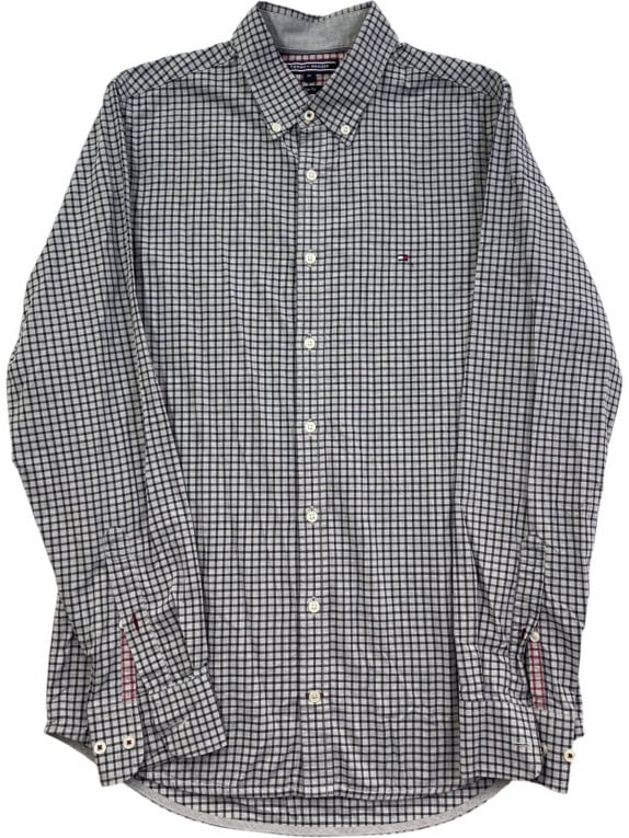 TOMMY HILFIGER CAMICIA CLASSICA GRIGIA UOMO PRE OWNED M