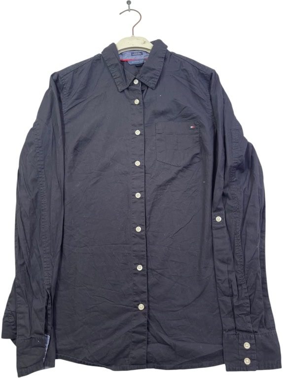 TOMMY HILFIGER CAMICIA CLASSICA NERA DA UOMO M usata