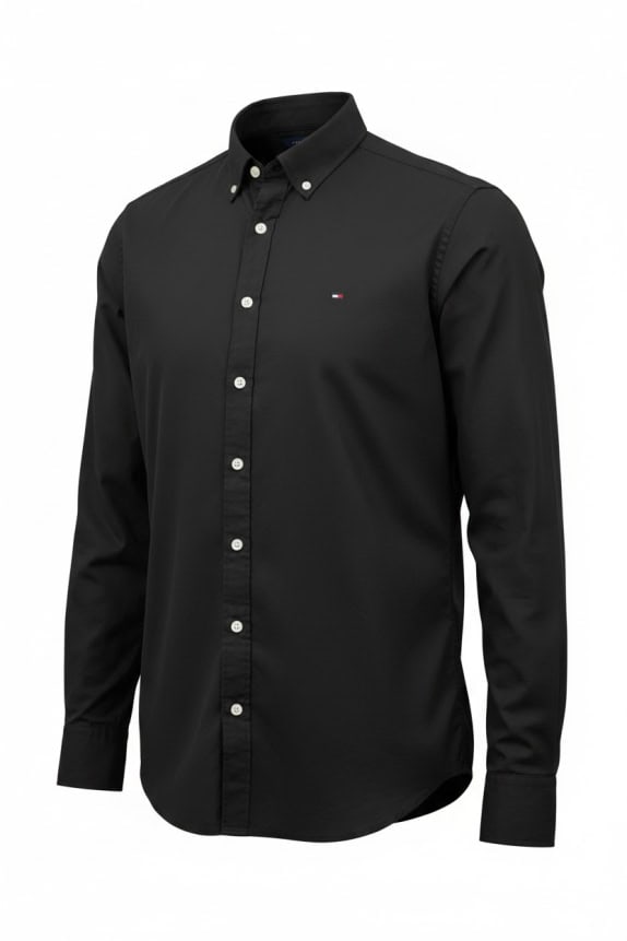 TOMMY HILFIGER ΠΟΥΚΑΜΙΣΟ CLASSIC ΜΑΥΡΟ ΑΝΤΡΙΚΟ M pre-owned