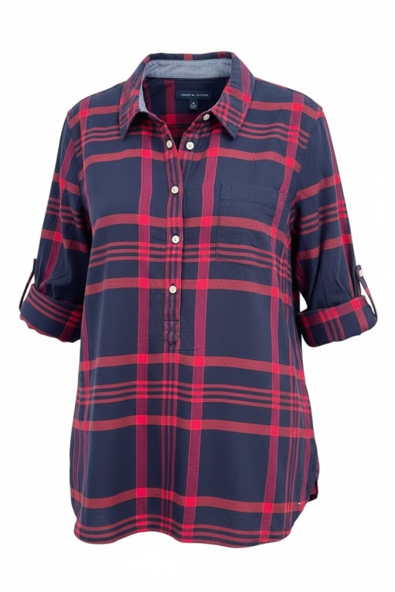 TOMMY HILFIGER ΠΟΥΚΑΜΙΣΟ CLASSIC NAVY ΓΥΝΑΙΚΕΙΟ PRE OWNED M