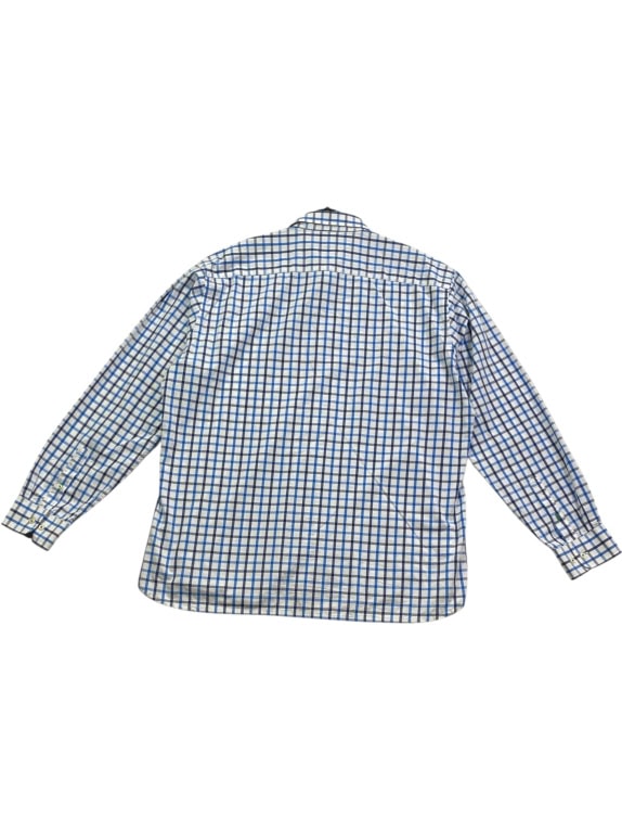 TOMMY HILFIGER Πουκάμισο Custom Fit Καρό Μπλε-Λευκό Ανδρικό XXL
