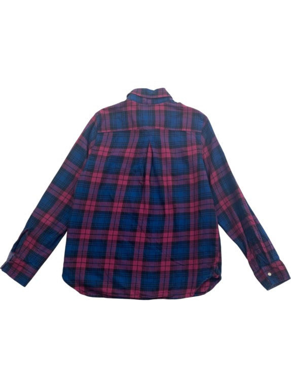 TOMMY HILFIGER Plaid Casual Shirt Logo Blue/Pink Men M