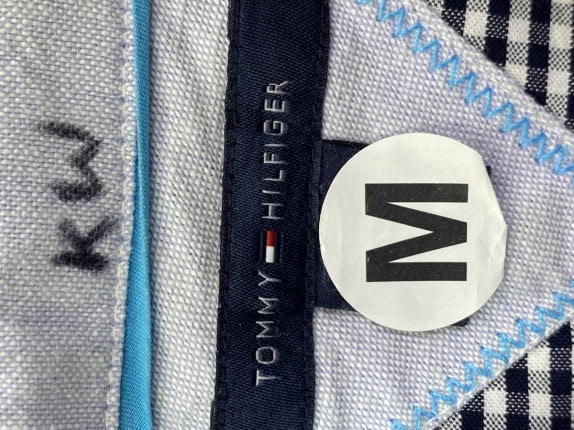 TOMMY HILFIGER ΠΟΥΚΑΜΙΣΟ ΚΑΡΟ MINIMAL ΑΣΠΡΟ ΜΑΥΡΟ ΓΥΝΑΙΚΕΙΟ PRE OWNED M