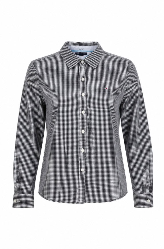 TOMMY HILFIGER ΠΟΥΚΑΜΙΣΟ ΚΑΡΟ MINIMAL ΑΣΠΡΟ ΜΑΥΡΟ ΓΥΝΑΙΚΕΙΟ PRE OWNED M