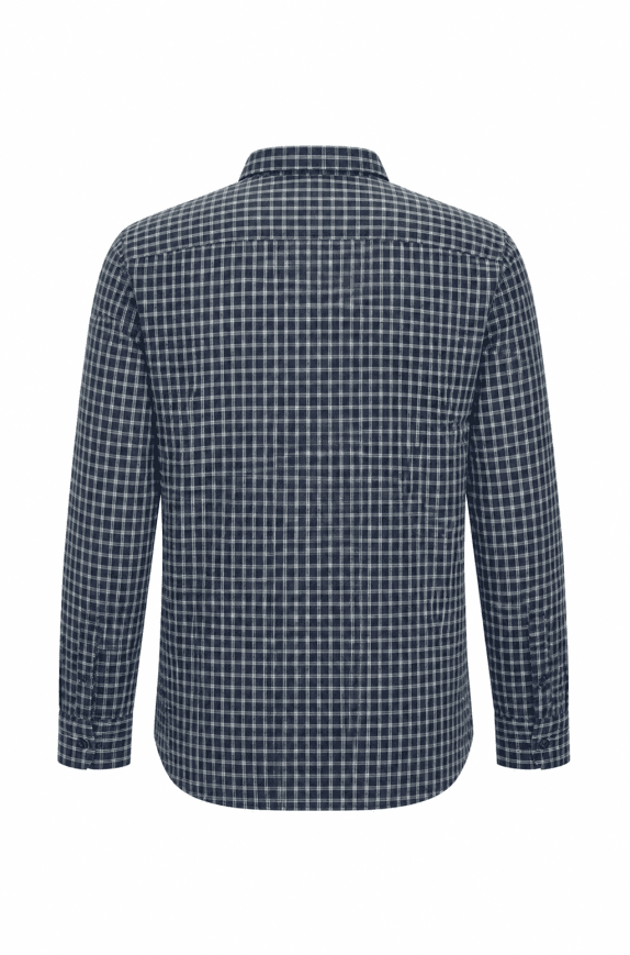 TOMMY HILFIGER CHECK SHIRT CLASSIC BLUE MEN PRE OWNED L
