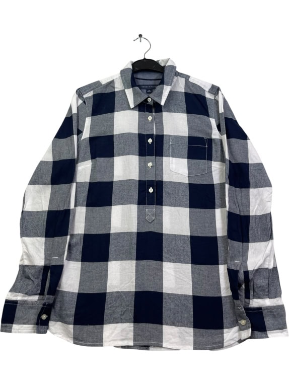 TOMMY HILFIGER CAMICIA A QUADRI VINTAGE BLU DA DONNA M usata