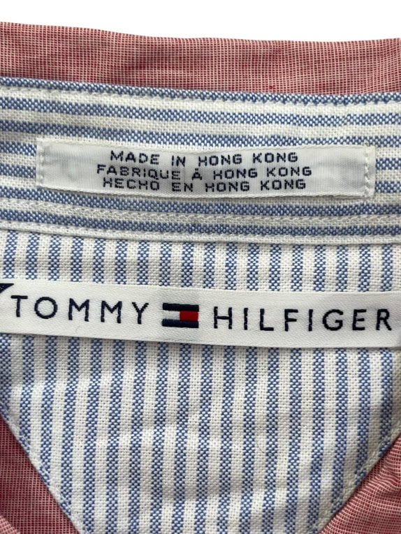 TOMMY HILFIGER ΠΟΥΚΑΜΙΣΟ ΚΟΝΤΟΜΑΝΙΚΟ CASUAL ΚΟΚΚΙΝΟ/ΡΟΖ ΓΥΝΑΙΚΕΙΟ M preowned