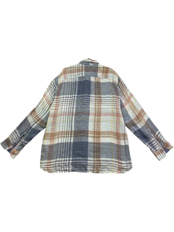 TOMMY HILFIGER ΠΟΥΚΑΜΙΣΟ ΛΙΝΟ REGULAR FIT ΚΑΡΟ ΠΟΛΥΧΡΩΜΟ ΑΝΔΡΙΚΟ XL