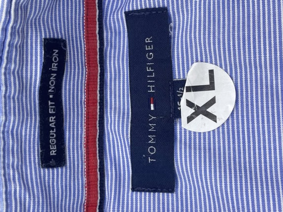 TOMMY HILFIGER ΠΟΥΚΑΜΙΣΟ ΜΙΝΙΜAL ΑΝΟΙΧΤΟ ΜΠΛΕ ΑΝΤΡΙΚΟ PRE OWNED XL