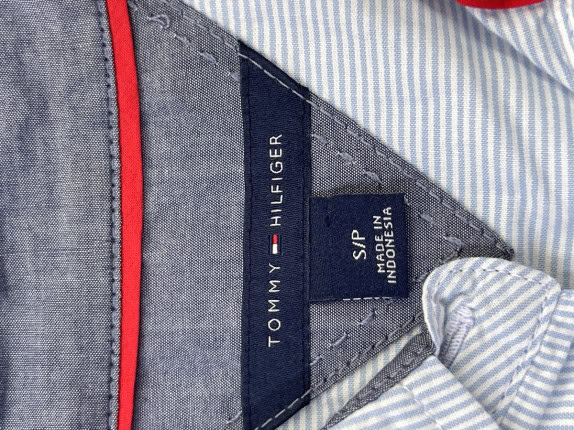 TOMMY HILFIGER ΠΟΥΚΑΜΙΣΟ ΜΙΝΙΜΑΛ ΓΑΛΑΖΙΟ ΑΝΤΡΙΚΟ PRE OWNED S