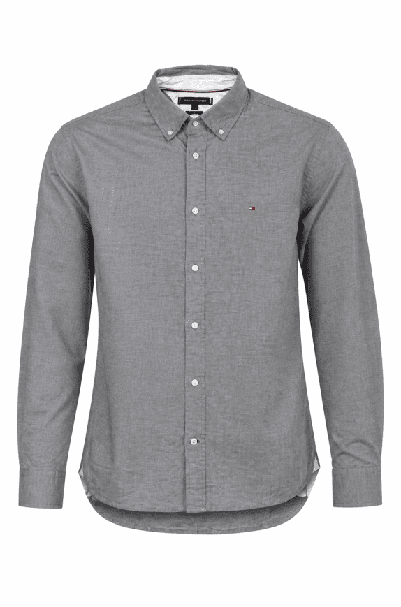 TOMMY HILFIGER CAMICIA MINIMAL GRIGIO UOMO PRE OWNED L