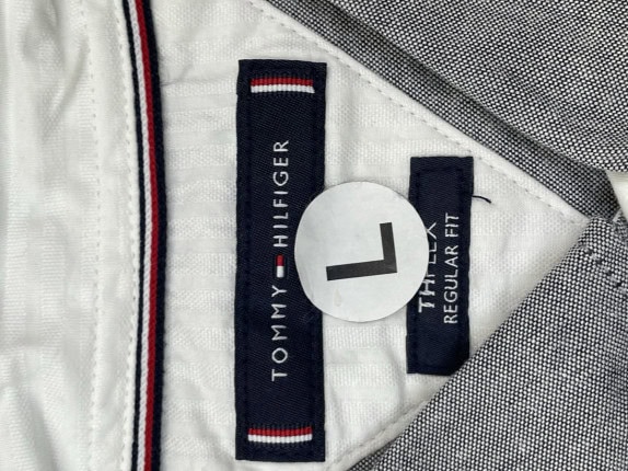 TOMMY HILFIGER ΠΟΥΚΑΜΙΣΟ MINIMAL ΓΚΡΙ ΑΝΤΡΙΚΟ PRE OWNED L