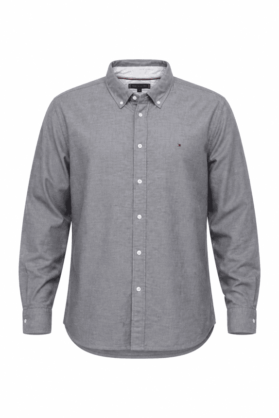 TOMMY HILFIGER ΠΟΥΚΑΜΙΣΟ ΜΙΝΙΜΑΛ ΓΚΡΙ ΑΝΤΡΙΚΟ PRE OWNED XL