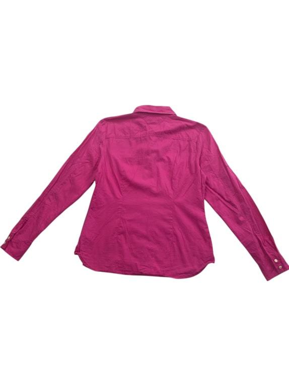 TOMMY HILFIGER Solid Shirt Casual Logo Fuchsia Women’s S