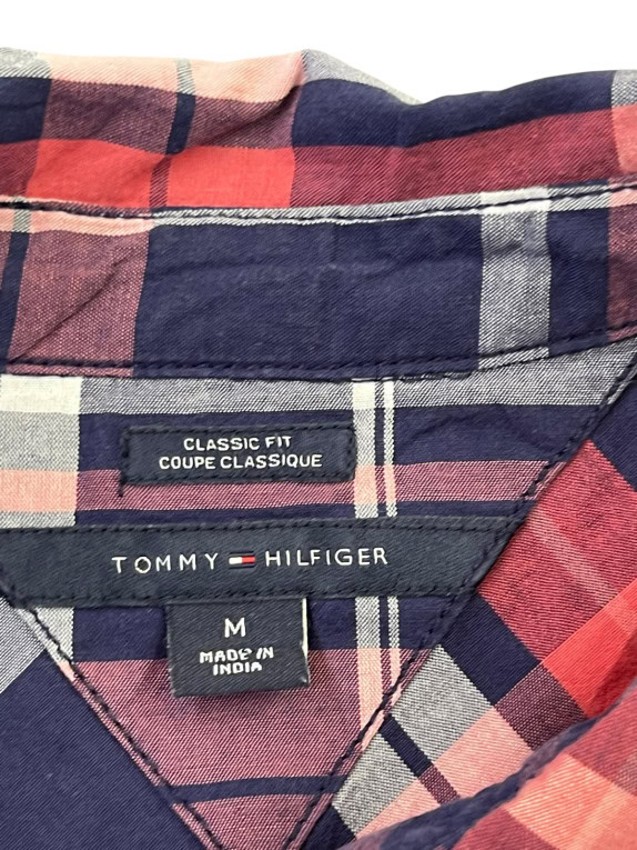 TOMMY HILFIGER PLAID SHIRT MULTICOLOUR WOMENS PRE OWNED M