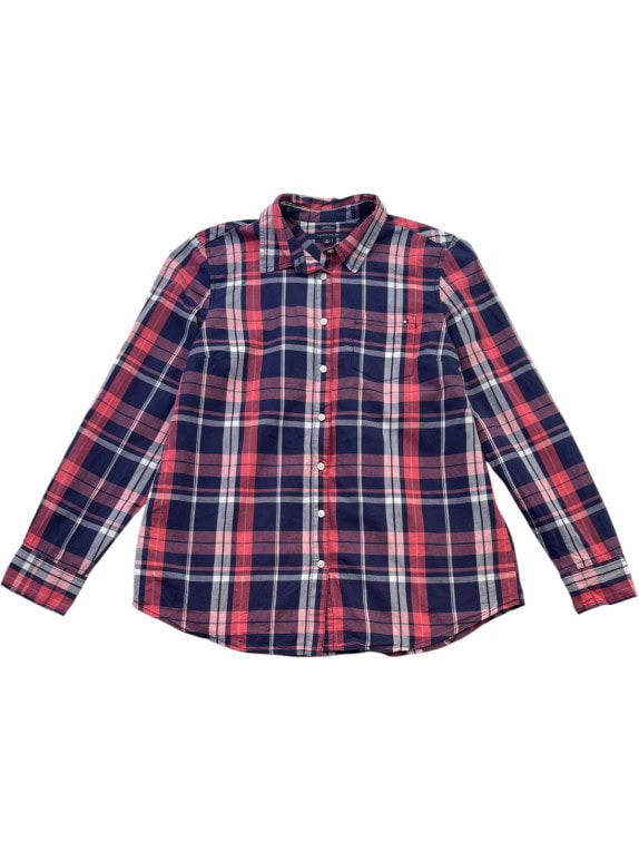 TOMMY HILFIGER PLAID SHIRT MULTICOLOUR WOMENS PRE OWNED M
