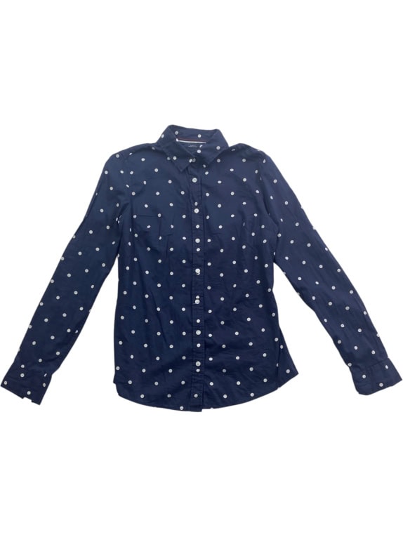 TOMMY HILFIGER Camicia a pois Classic Fit con logo blu da donna XS