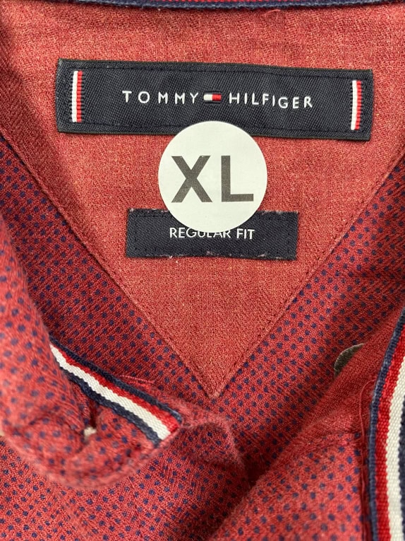 TOMMY HILFIGER ΠΟΥΚΑΜΙΣΟ REGULAR FIT ΜΕ ΜΙΚΡΟΣΧΕΔΙΟ LOGO ΜΠΟΡΝΤΟ ΑΝΔΡΙΚΟ XL