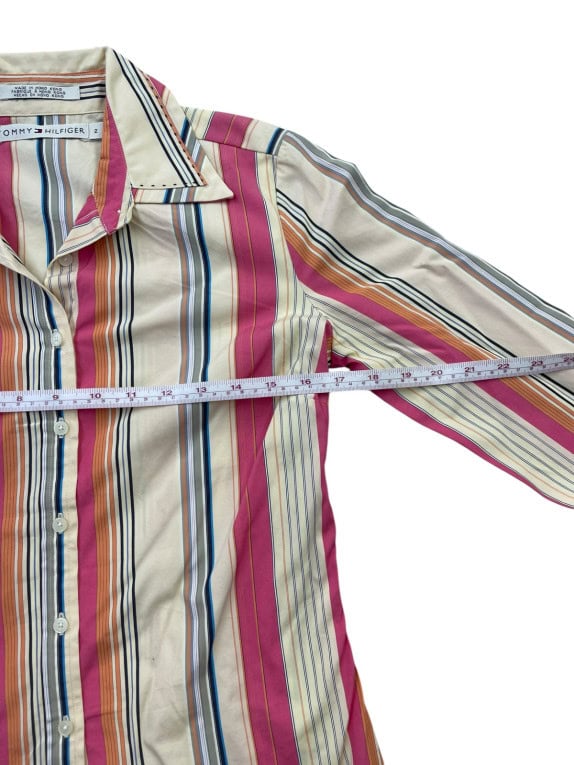 TOMMY HILFIGER ΠΟΥΚΑΜΙΣΟ RETRO CREAM ΡΙΓΕ ΓΥΝΑΙΚΕΙΟ PRE OWNED XS