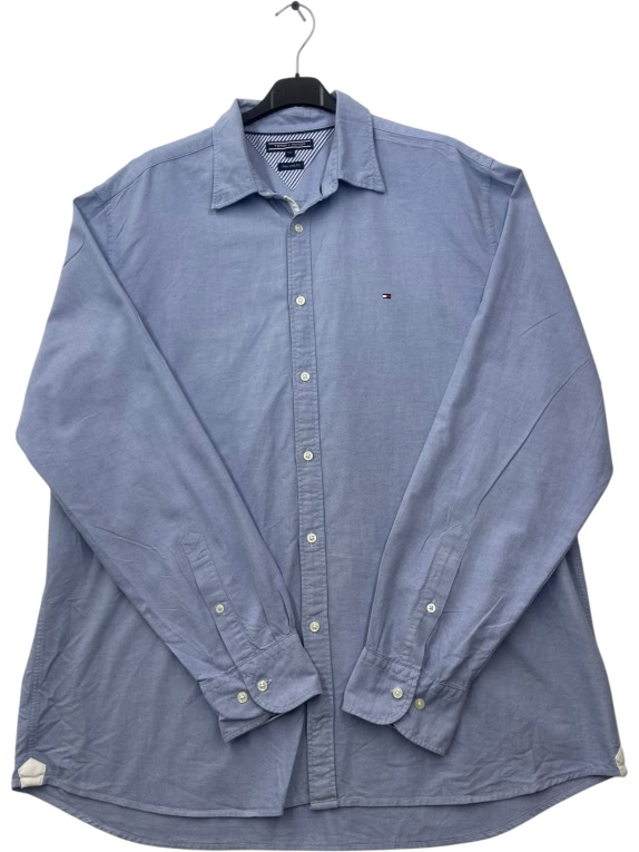 TOMMY HILFIGER CAMICIA RETRO BLU DA UOMO XXL usata
