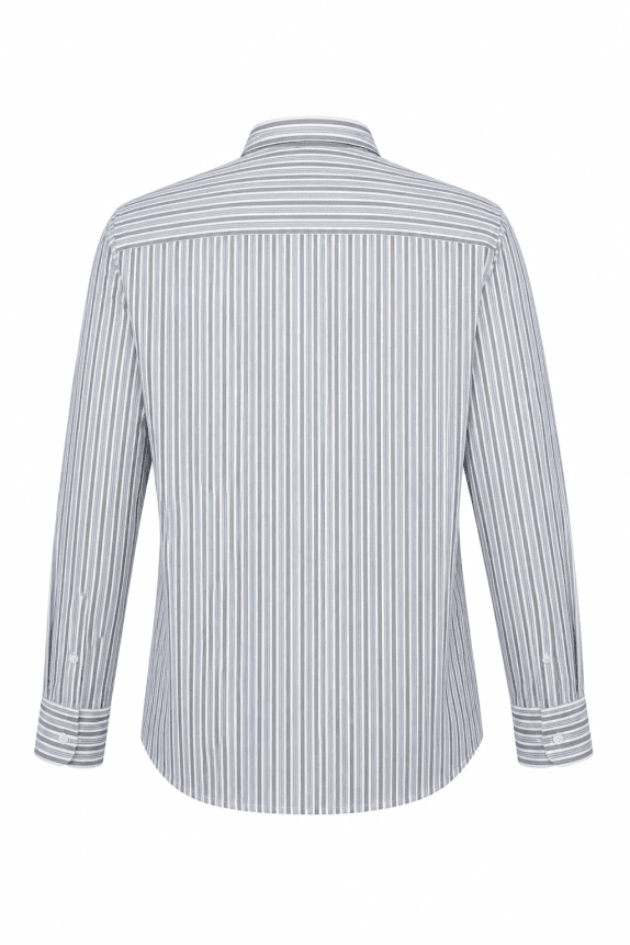 TOMMY HILFIGER STRIPED SHIRT CLASSIC LIGHT BLUE MEN PRE OWNED XS