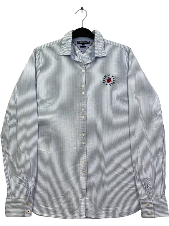 TOMMY HILFIGER ΠΟΥΚΑΜΙΣΟ ΡΙΓΕ ΜΠΛΕ ΓΥΝΑΙΚΕΙΟ L pre-owned