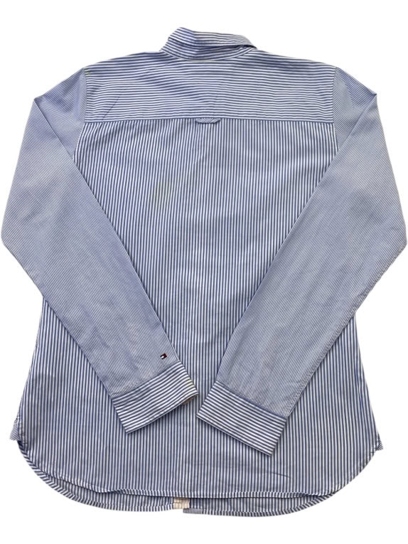TOMMY HILFIGER CAMICIA RIGATA PREPPY BLU DONNA PRE OWNED S