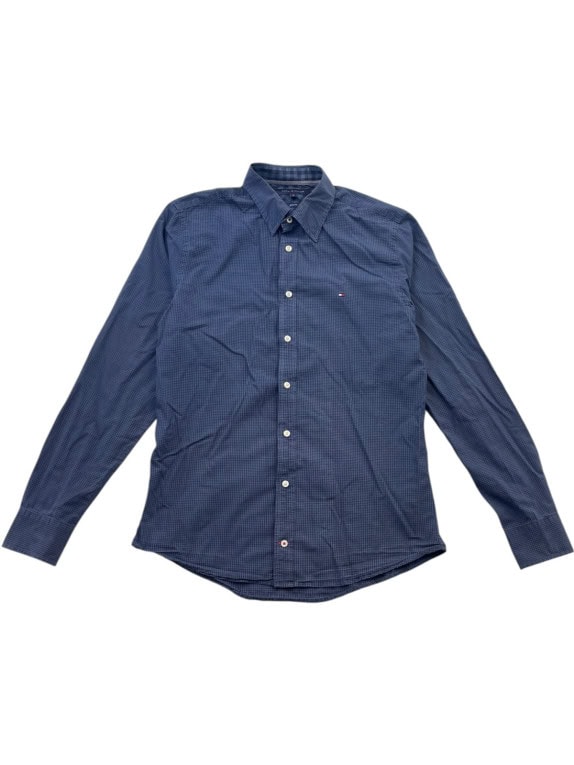 TOMMY HILFIGER CAMICIA SLIM FIT A QUADRETTI BLU UOMO PRE OWNED M
