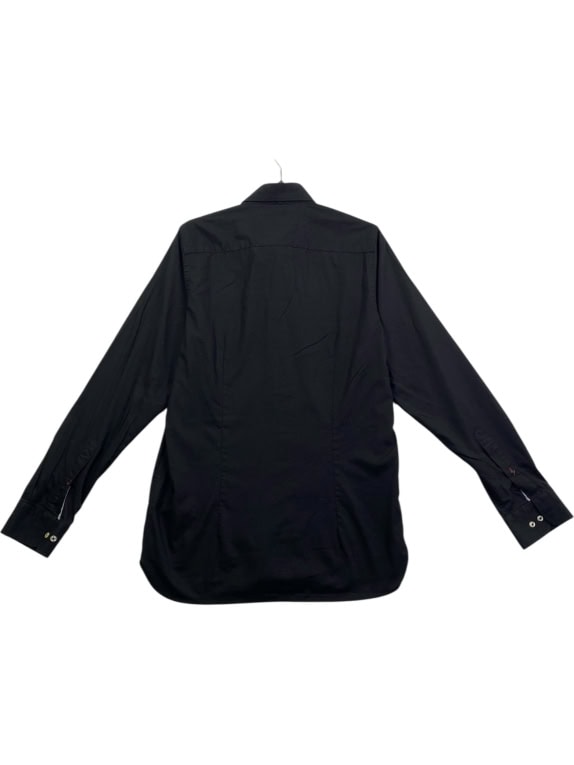 TOMMY HILFIGER CAMICIA STRETCH BUTTON-DOWN CON LOGO NERA UOMO M