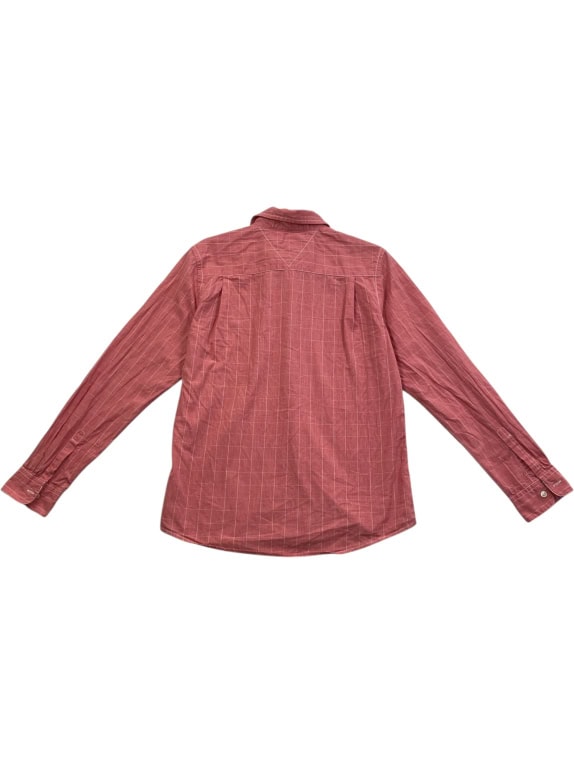 TOMMY HILFIGER VINTAGE CHECKERED SHIRT EMBROIDERED LOGO RED MEN'S S