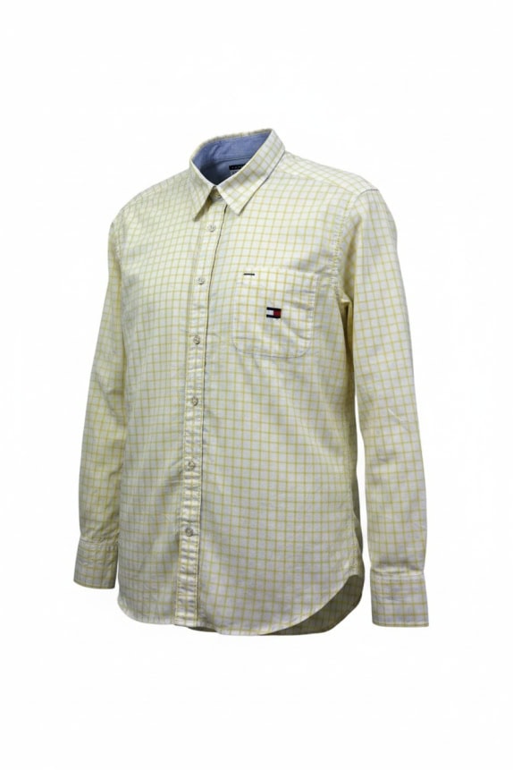 TOMMY HILFIGER ΠΟΥΚΑΜΙΣΟ VINTAGE ΚΙΤΡΙΝΟ ΑΝΤΡΙΚΟ M/L pre-owned