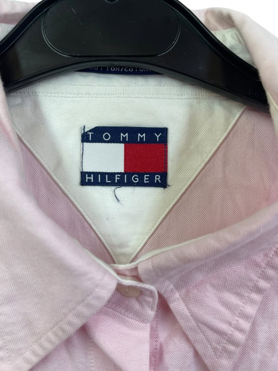 TOMMY HILFIGER SHIRT VINTAGE PINK WOMEN L pre-owned