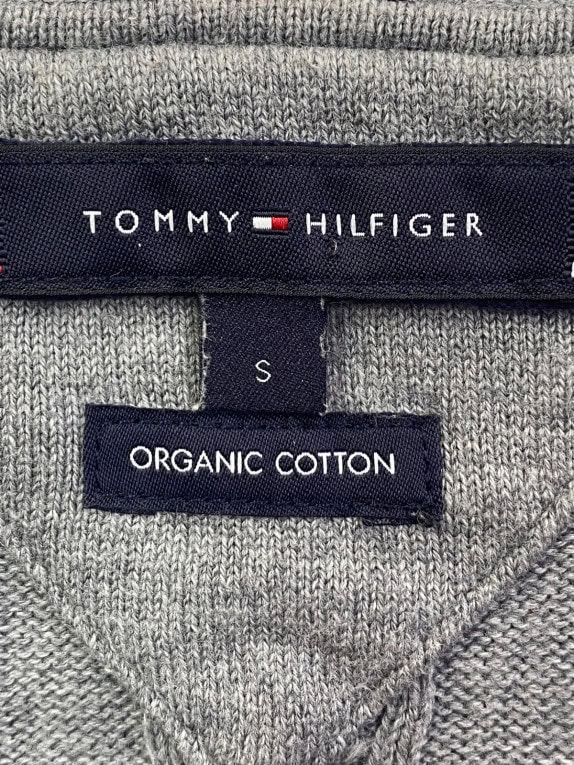 TOMMY HILFIGER ΠΟΥΛΟΒΕΡ CABLE KNIT ΓΚΡΙ ΑΝΤΡΙΚΟ PRE OWNED S