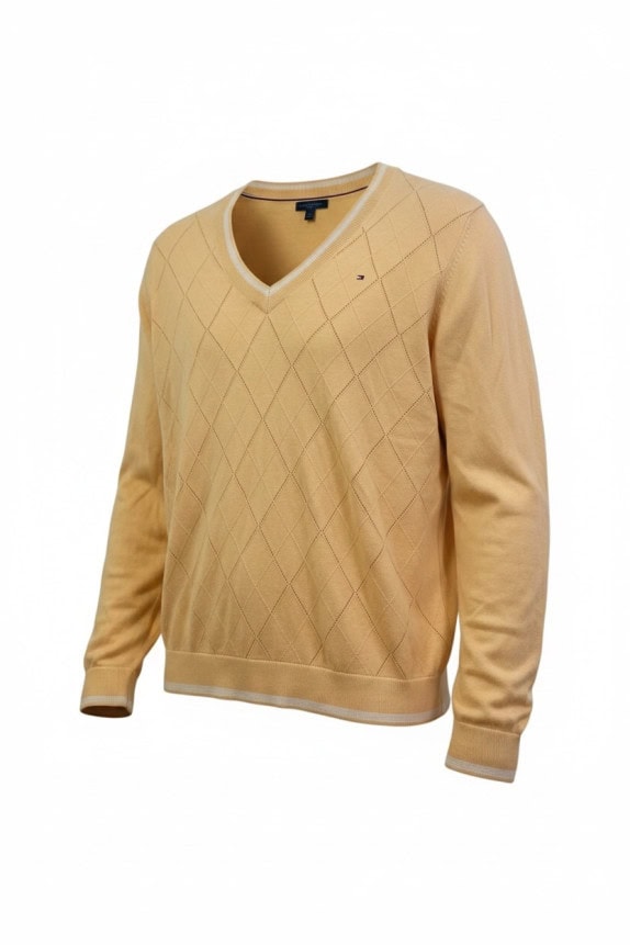 TOMMY HILFIGER ΠΟΥΛΟΒΕΡ CLASSIC ΜΠΕΖ ΑΝΤΡΙΚΟ PRE OWNED L