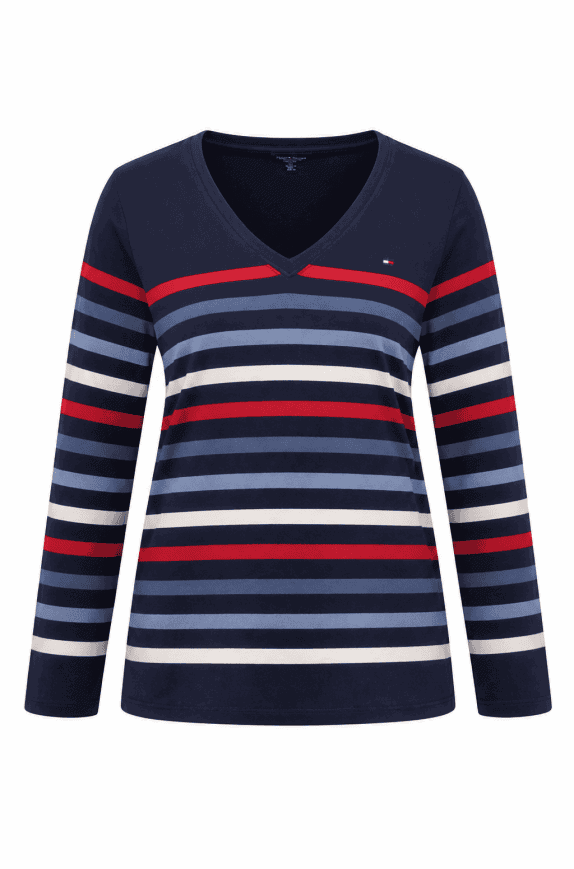TOMMY HILFIGER ΠΟΥΛΟΒΕΡ ΡΙΓΕ NAVY ΓΥΝΑΙΚΕΙΟ PRE OWNED XXL