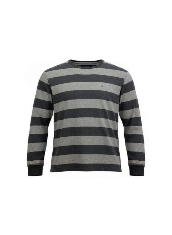 Tommy Hilfiger Striped Long Sleeve T-Shirt Grey Men’s XL