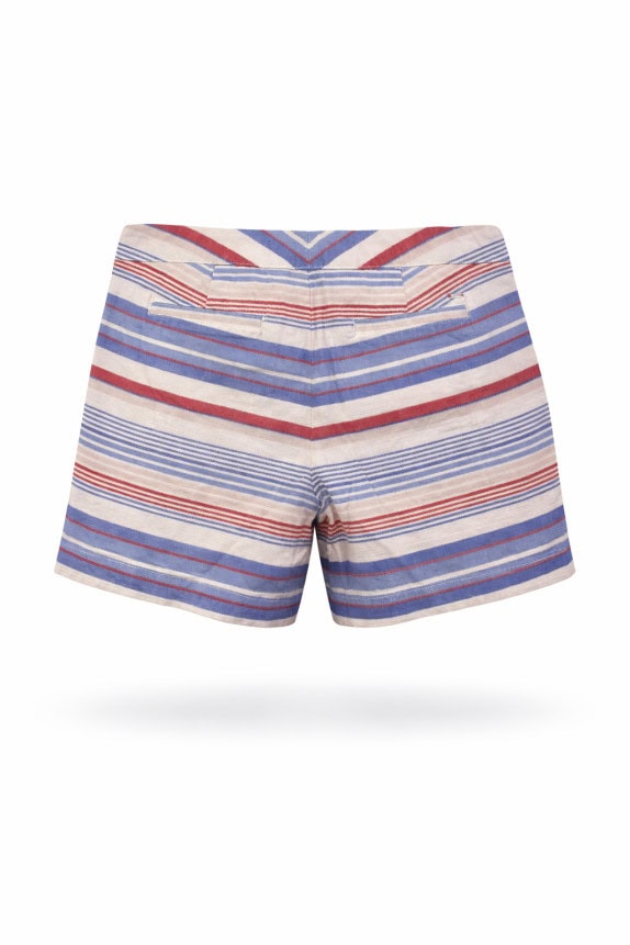 TOMMY HILFIGER SHORTS A RIGHE CREMA BLU ROSSO DONNA PRE OWNED M