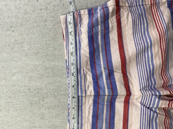 TOMMY HILFIGER SHORTS A RIGHE CREMA BLU ROSSO DONNA PRE OWNED M