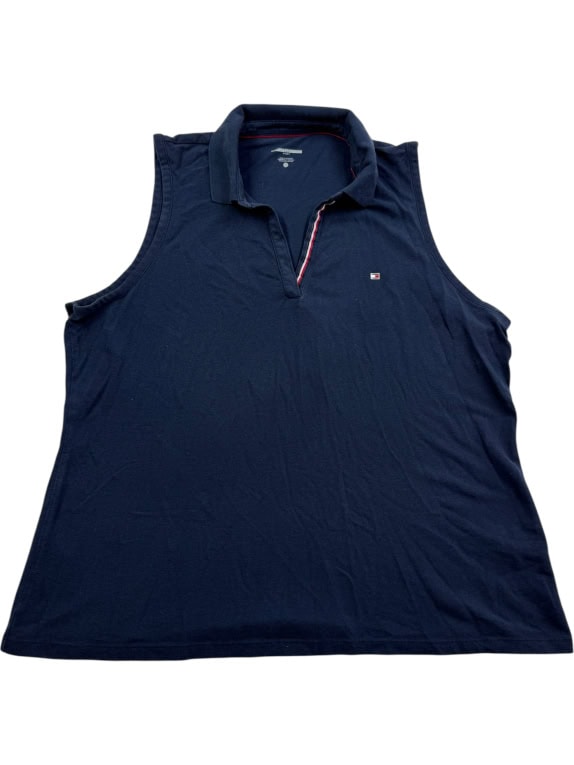 TOMMY HILFIGER SPORT Αμάνικο Polo Casual Λογότυπο Navy Μπλε Γυναικείο XXL