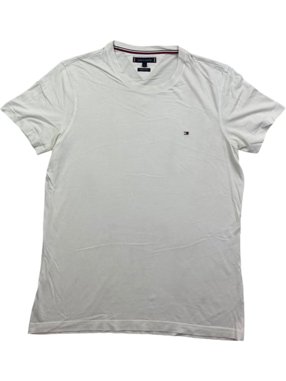 Tommy Hilfiger T-Shirt con logo classico bianca da uomo Large