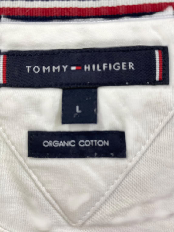 Tommy Hilfiger T-Shirt con logo classico bianca da uomo Large