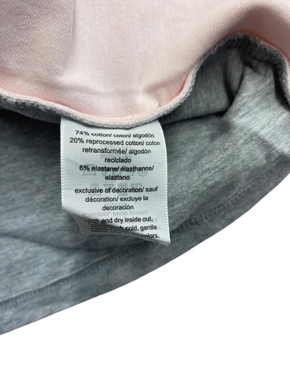 Tommy Hilfiger T-Shirt grigia con dettagli rosa da donna M